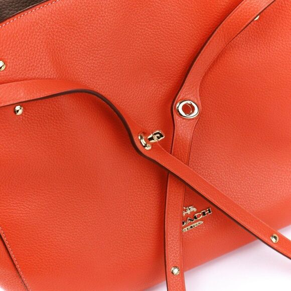 NWT Coach Turnlock Refined Pebble Leather Bucket Tote Watermelon - Picture 13 of 13